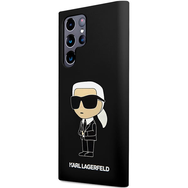 Husă pentru Samsung Galaxy S24 Ultra Karl Lagerfeld KLHCS24LSNIKBCK black HC SILICONE NFT IKONIK – Negru