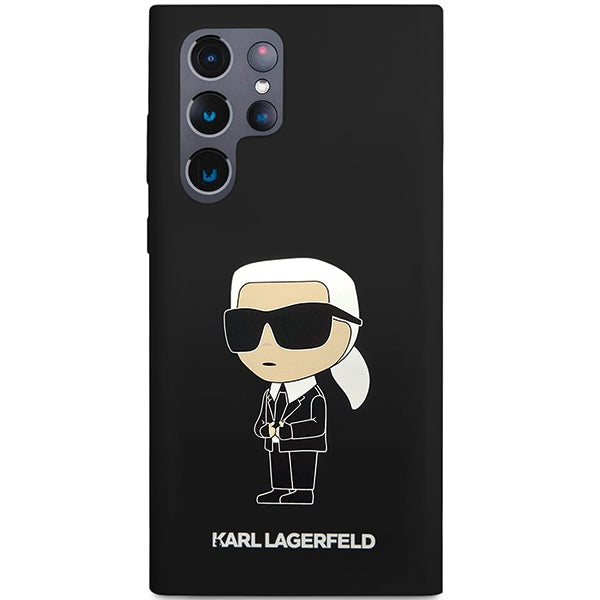 Husă pentru Samsung Galaxy S24 Ultra Karl Lagerfeld KLHCS24LSNIKBCK black HC SILICONE NFT IKONIK – Negru