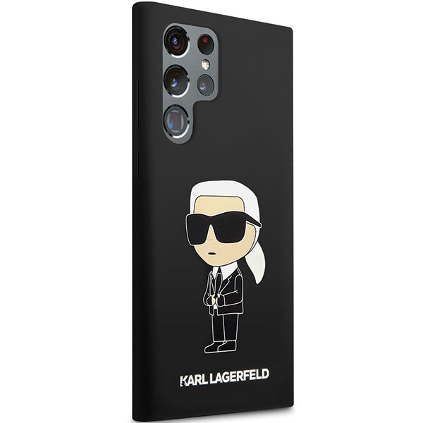 Husă pentru Samsung Galaxy S24 Ultra Karl Lagerfeld KLHCS24LSNIKBCK black HC SILICONE NFT IKONIK – Negru