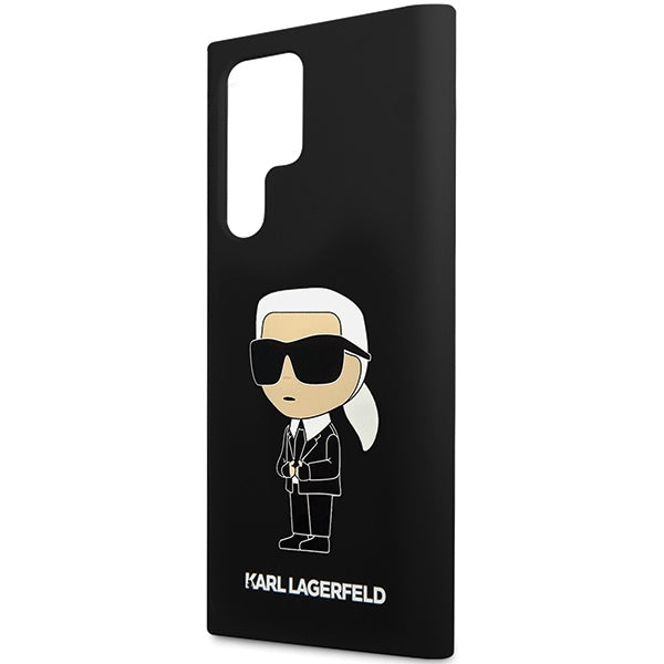 Husă pentru Samsung Galaxy S24 Ultra Karl Lagerfeld KLHCS24LSNIKBCK black HC SILICONE NFT IKONIK – Negru