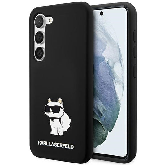 Husă pentru Samsung Galaxy S24 Karl Lagerfeld KLHCS24SSNCHBCK black HC SILICONE NFT CHOUPETTE – Negru