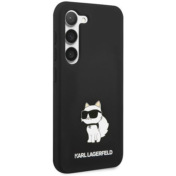 Husă pentru Samsung Galaxy S24 Karl Lagerfeld KLHCS24SSNCHBCK black HC SILICONE NFT CHOUPETTE – Negru