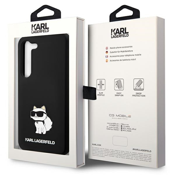 Husă pentru Samsung Galaxy S24 Karl Lagerfeld KLHCS24SSNCHBCK black HC SILICONE NFT CHOUPETTE – Negru