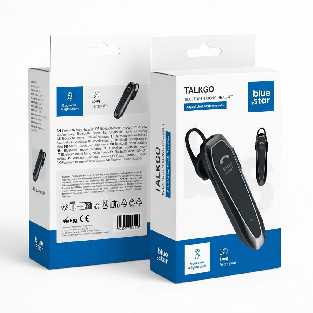 Casti Albastru Star Wireless Mono Talkgo Negru