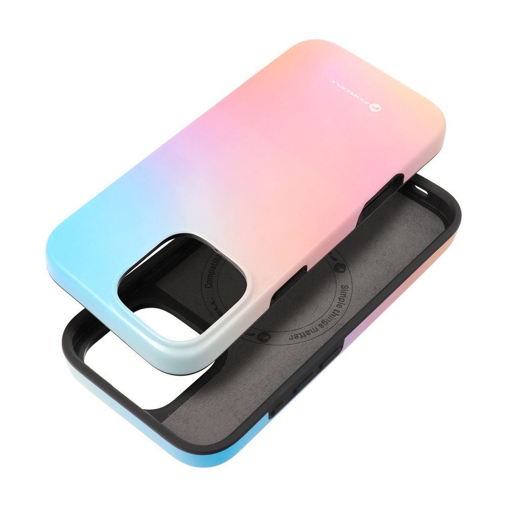 Husa Forcell pentru iPhone 16 PRO MAX F-protect Mirage Compatible cu Magsafe Military Drop-test Pinky Albastru
