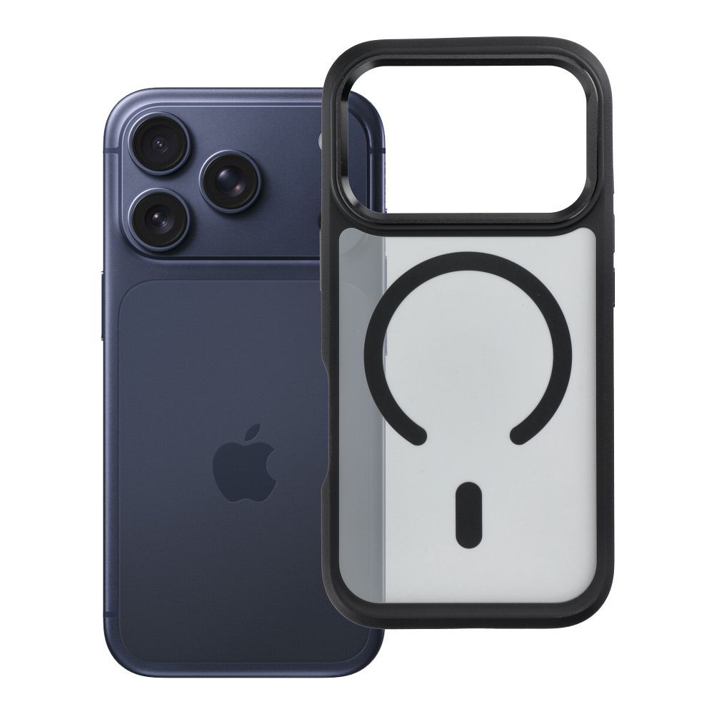 Husa Forcell pentru iPhone 17 Pro / 18 Pro (Low Camera Edge) F-protect Smoke Hybrid Premium Compatible cu Magsafe Negru
