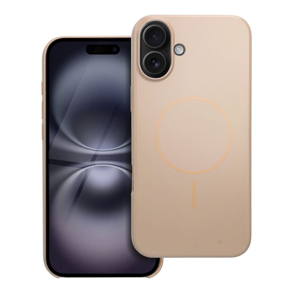Husa Glossy Mag pentru iPhone 16 Plus Compatible cu Magsafe Desert Auriu