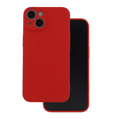 Husa Simple Color Mag pentru Samsung Galaxy A17 4G / A17 5G Rosu