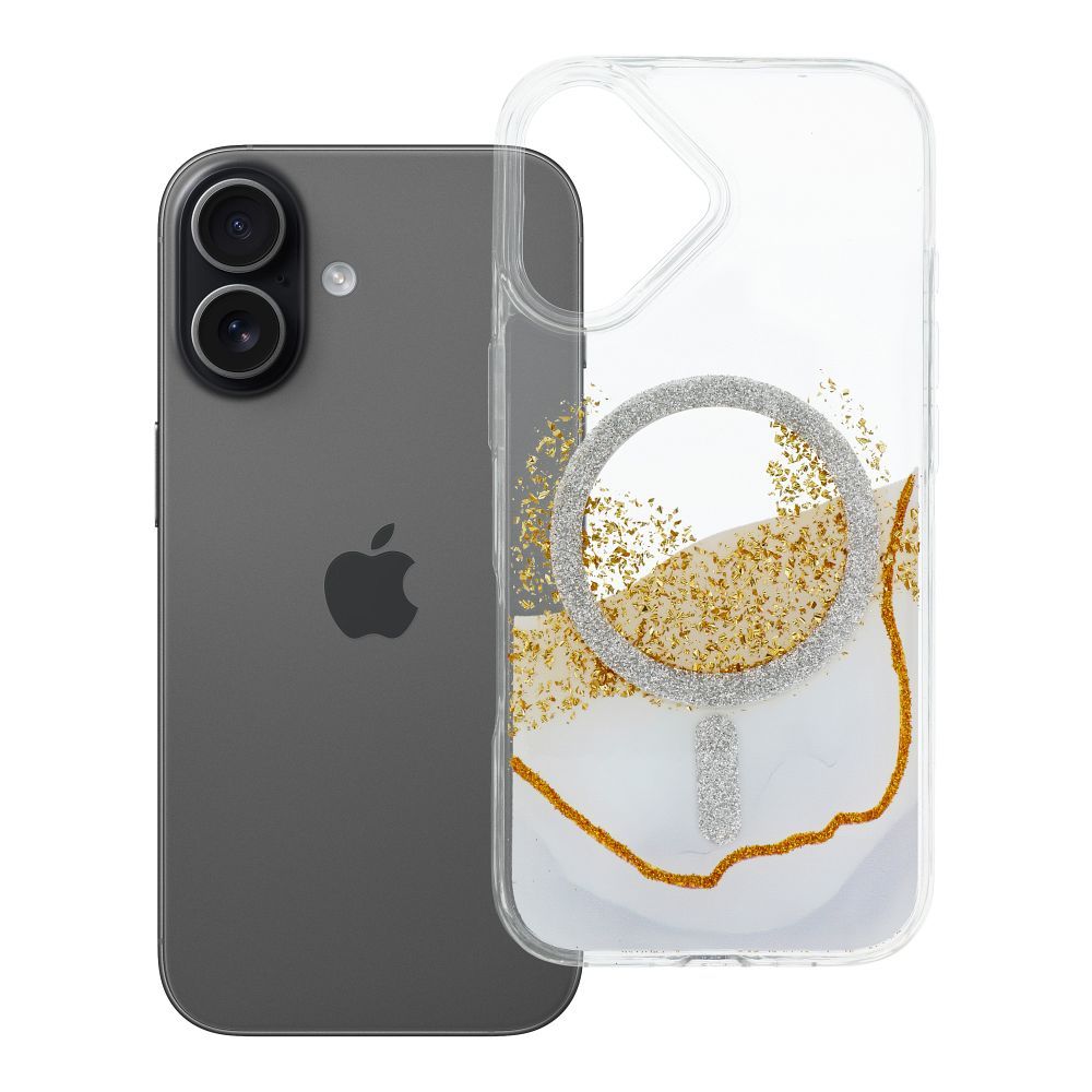 Husa Golden pentru iPhone 17 Compatible cu Magsafe Alb