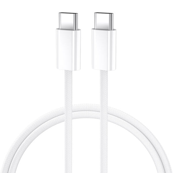 BWOO cablu USB-C - USB-C 1m 60W for iPhone 15 BO-X284 Alb