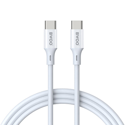 Cablu BWOO Usb-c - Usb-c 1m 60W ABS + TPE X282 C-C Alb