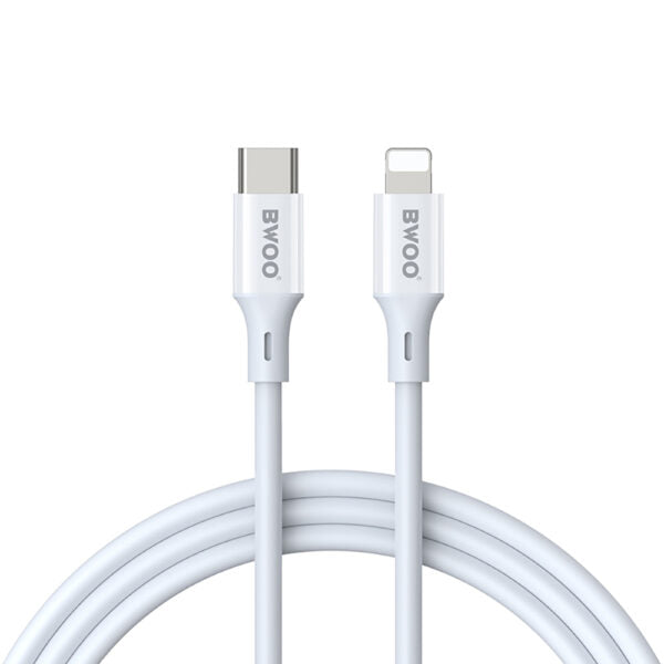 BWOO cablu USB-C - Lightning 1m 27W ABS + TPE X283 C-L Alb