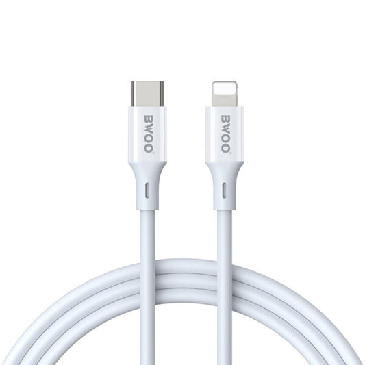 BWOO cablu USB-C - Lightning 1m 27W ABS + TPE X283 C-L Alb