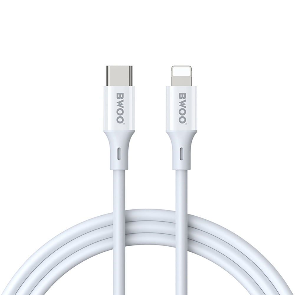 BWOO cablu USB-C - Lightning 1m 27W ABS + TPE X283 C-L Alb