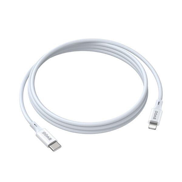 BWOO cablu USB-C - Lightning 1m 27W ABS + TPE X283 C-L Alb