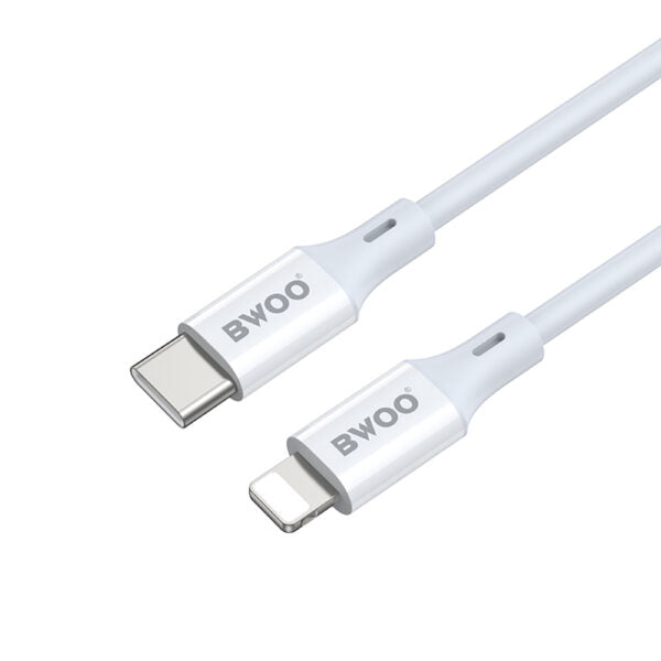 BWOO cablu USB-C - Lightning 1m 27W ABS + TPE X283 C-L Alb