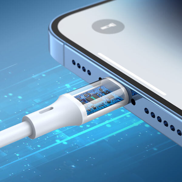 BWOO cablu USB-C - Lightning 1m 27W ABS + TPE X283 C-L Alb