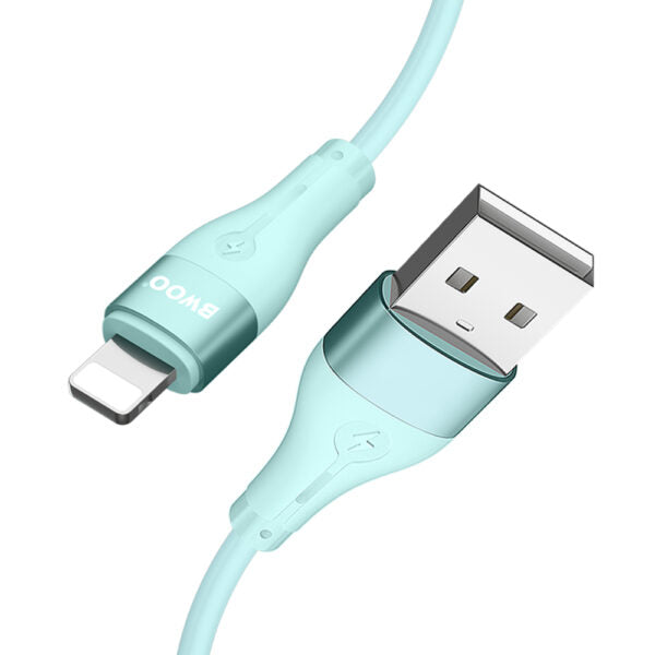 BWOO Minimalist Silicone 3A cablu X280L USB-A to Lightning Verde