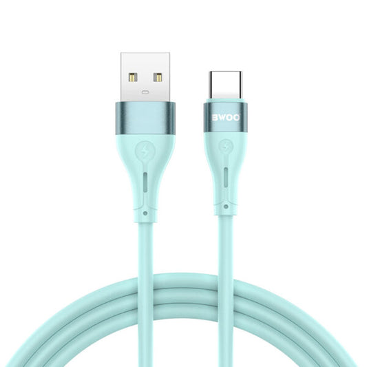 BWOO cablu USB - USB-C 1m 3A Minimalist Silicone Verde X280C