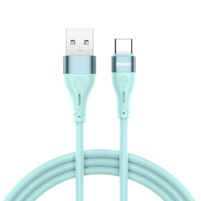 Cablu BWOO USB - Usb-c 1m 3A Minimalist Silicone Verde X280c