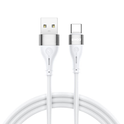 Cablu BWOO USB - Usb-c 1m 3A Minimalist Silicone Alb X280c