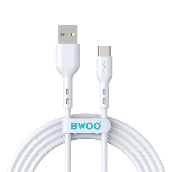 BWOO cablu USB - USB-C 1m 3A Alb BO-X172C