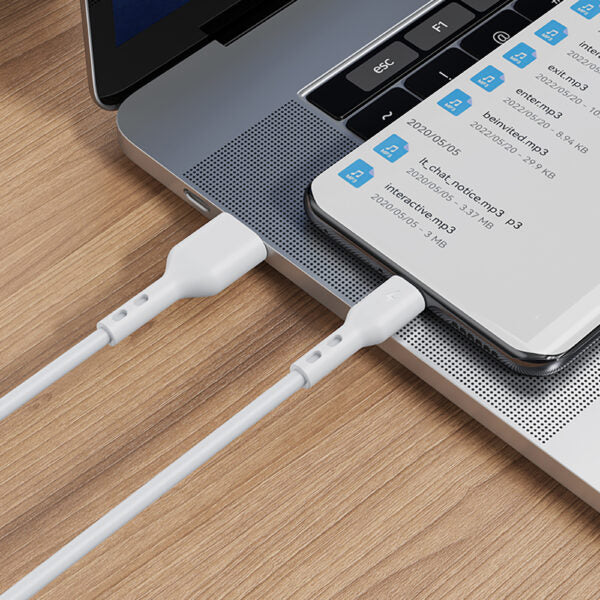 BWOO cablu USB - USB-C 1m 3A Alb BO-X172C