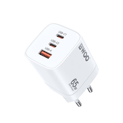 Incarcator priza BWOO Cda147pd 65W 2x Usb-c Port + Usb-a Alb