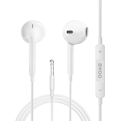 Casti BWOO Wired 3.5mm Stereo Alb