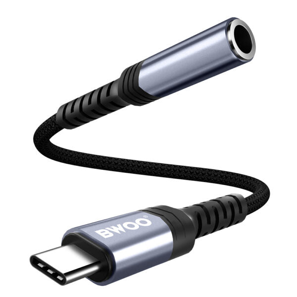 BWOO Adapter AUX 3.5mm - USB-C Negru BZ47