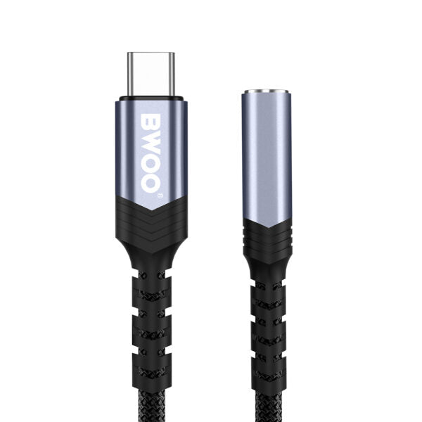 BWOO Adapter AUX 3.5mm - USB-C Negru BZ47