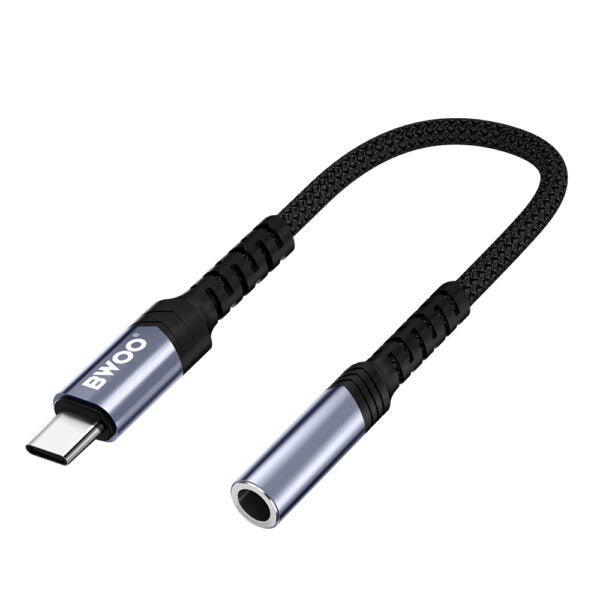 BWOO Adapter AUX 3.5mm - USB-C Negru BZ47