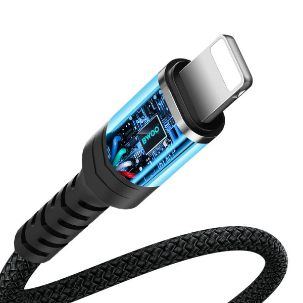 BWOO Adapter AUX 3.5mm - Lightning Negru BZ48