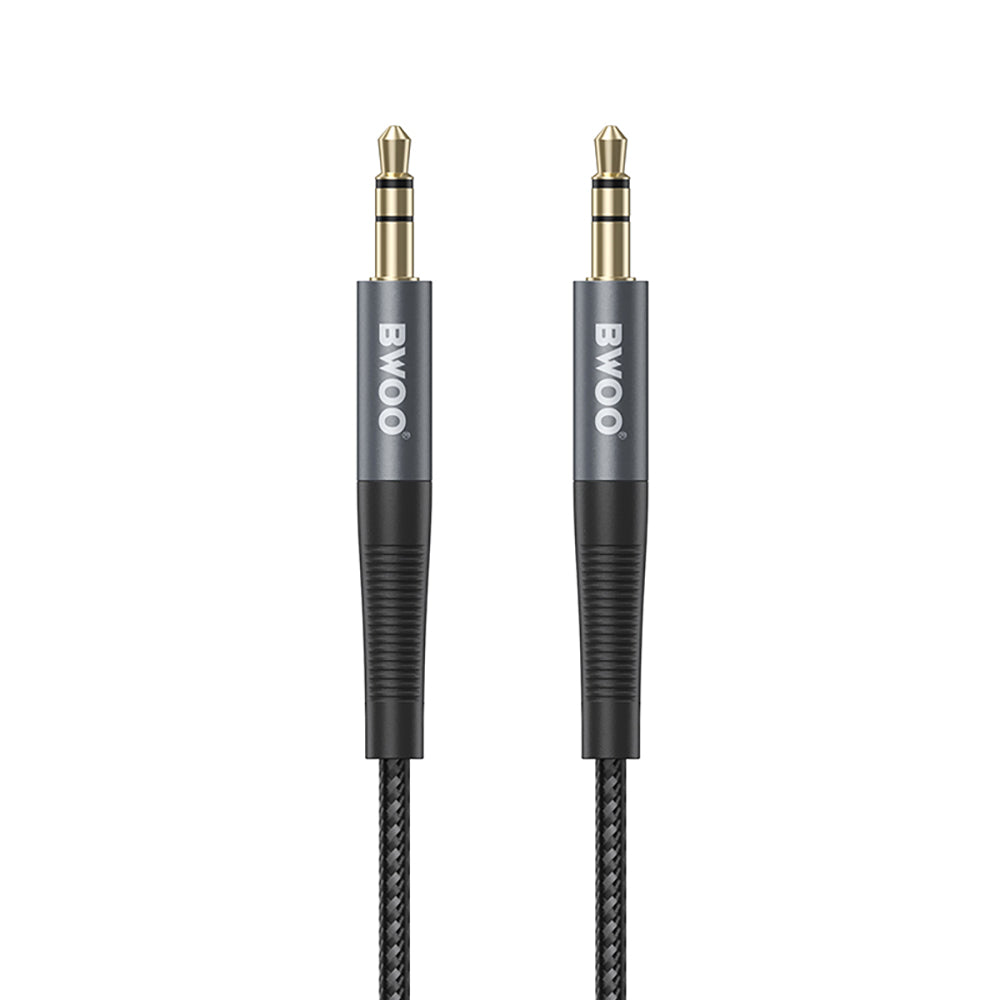 Cablu BWOO AUX 3.5mm - 3.5mm Nylon Braided + Aluminum Alloy Shell Bo-aux064 Negru