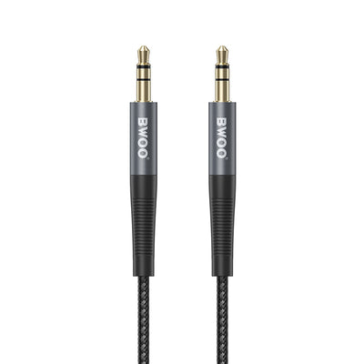 Cablu BWOO AUX 3.5mm - 3.5mm Nylon Braided + Aluminum Alloy Shell Bo-aux064 Negru