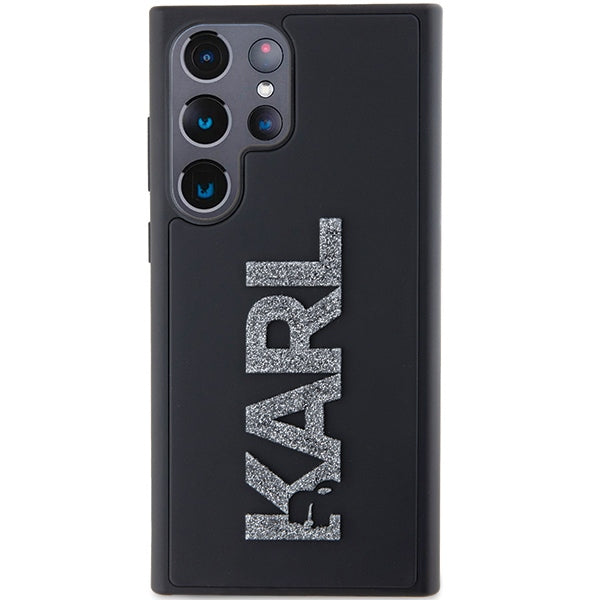 Husă pentru Samsung Galaxy S24 Ultra Karl Lagerfeld KLHCS24L3DMBKCK black HC 3D logo glitter – Negru