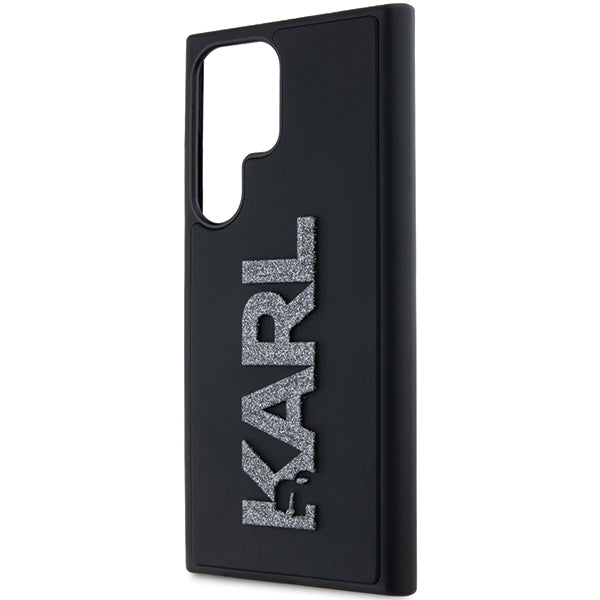 Husă pentru Samsung Galaxy S24 Ultra Karl Lagerfeld KLHCS24L3DMBKCK black HC 3D logo glitter – Negru