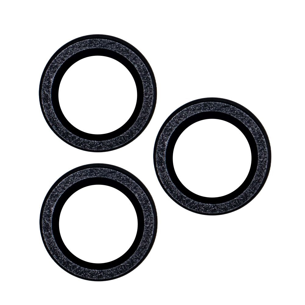 Folie Set folii camera pentru iPhone 13 Pro 6,1" Negru Glitter (3 Pcs)