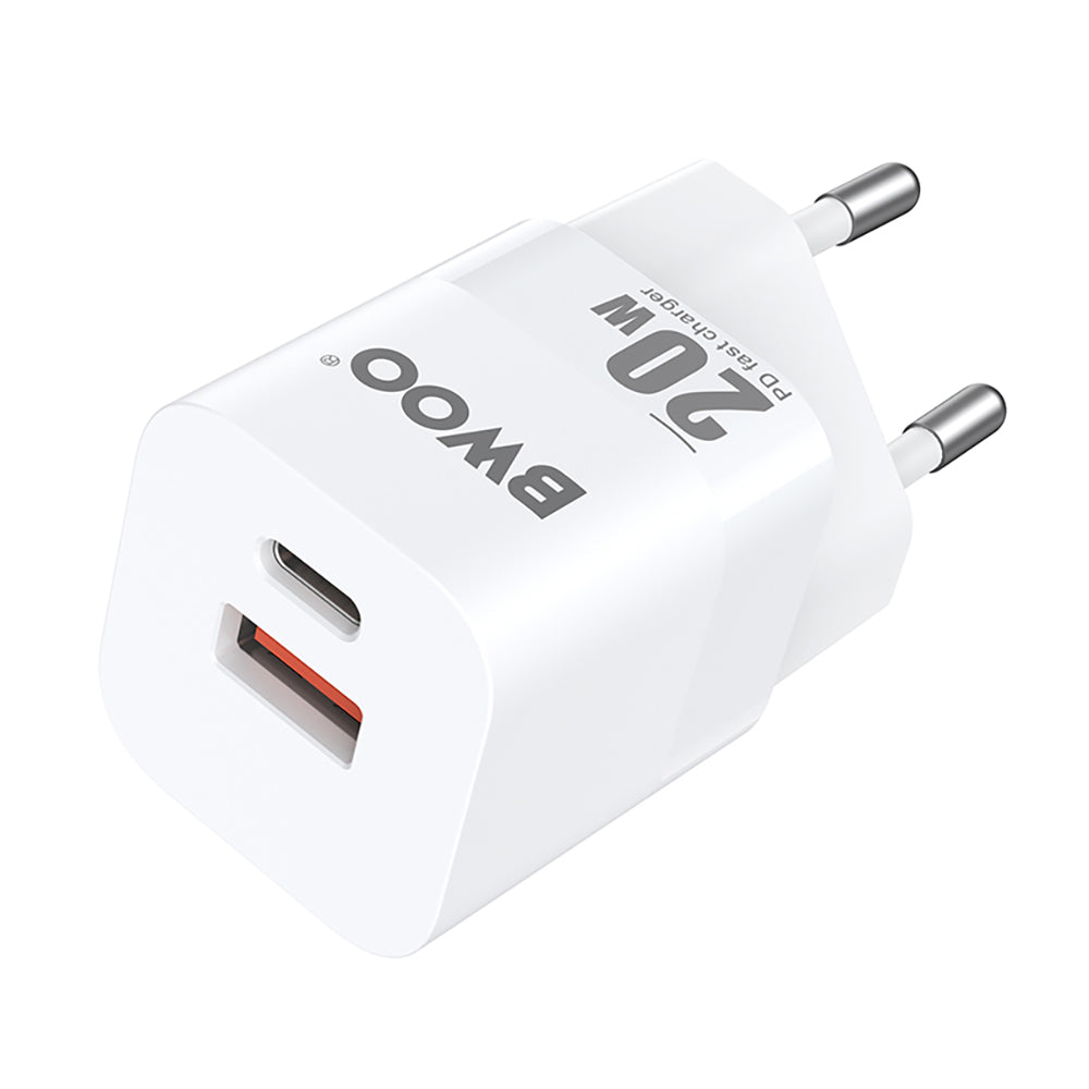 Incarcator priza BWOO Cda156 PD 1x Usb-c 1v USB 20W Alb