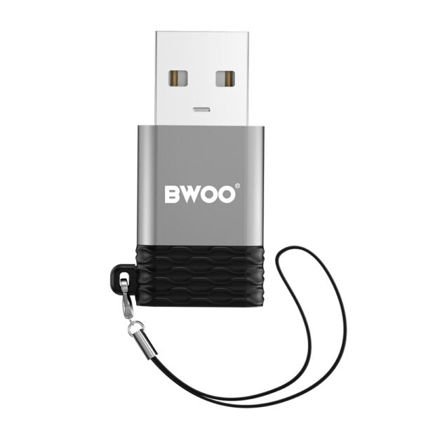 BWOO Adapter USB-C - USB Gri OTG BZ-38