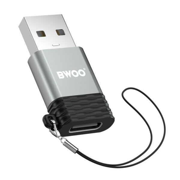 BWOO Adapter USB-C - USB Gri OTG BZ-38