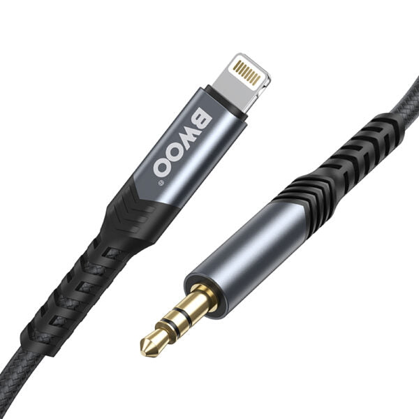 BWOO cablu AUX 3.5mm - Lightning BO-AUX068 Negru