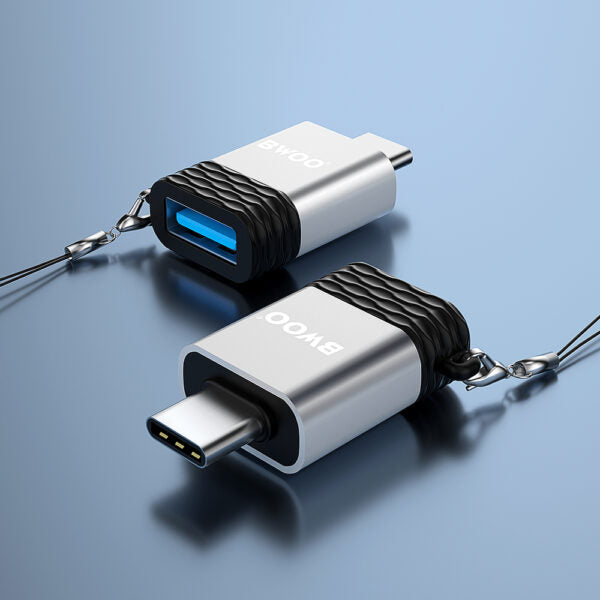 BWOO Adapter USB - USB-C Gri OTG BZ-35