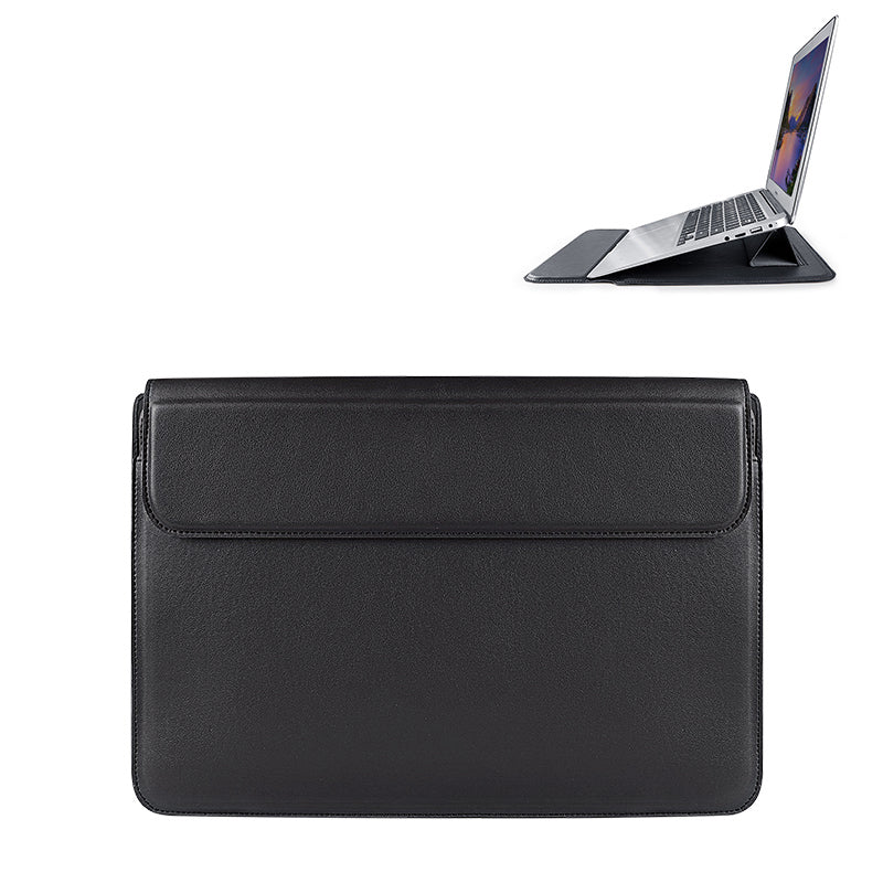 Geanta laptop Devia / MacBook Bracket Bag Ultra-thin 15,4'' Waterproof PU Leather Negru