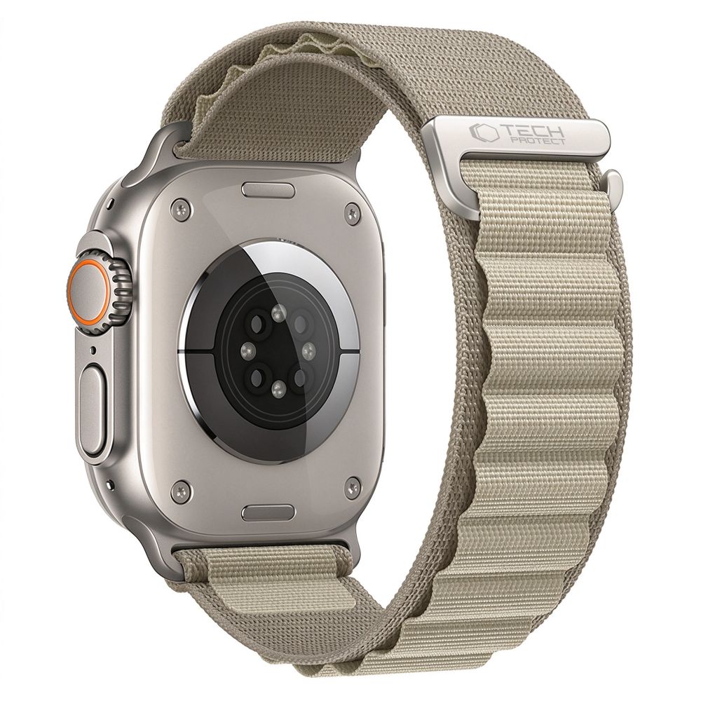 Curea Tech-protect Nylon Pro Apple Watch 8 / 9 / 10 / 11 / 12 / SE / Ultra (44 / 45 / 46 / 49 Mm) Titanium/Olive