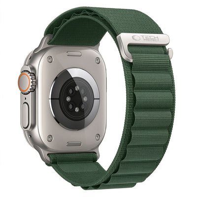 Curea Tech-protect Nylon Pro Apple Watch 8 / 9 / 10 / 11 / 12 / SE / Ultra (44 / 45 / 46 / 49 Mm) Military Verde