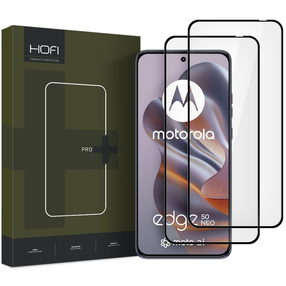 Folie sticla Hofi Pro+ 2-pack Motorola Edge 50 Neo / 60 Neo Negru
