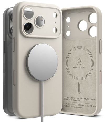 Husa Ringke Silicone Magnetic Magsafe iPhone 18 Pro Max Stone