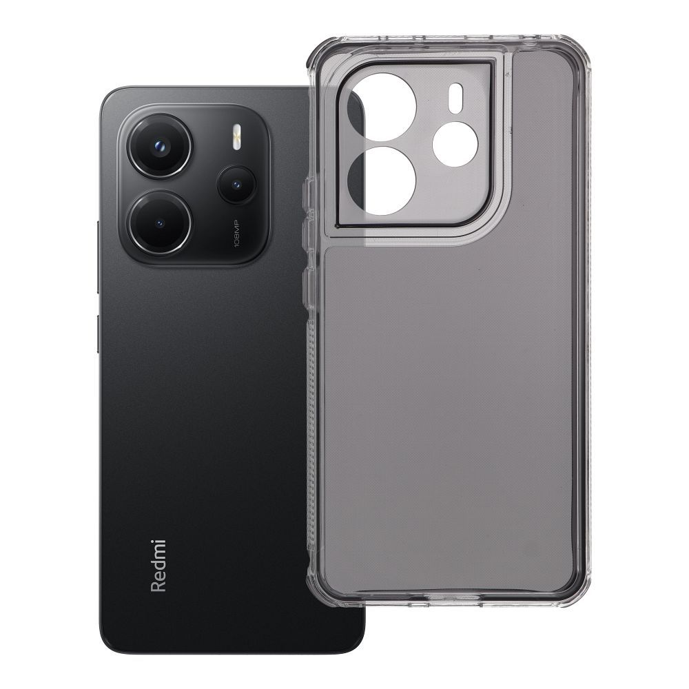 Husa Matrix Transparent pentru Xiaomi Redmi Note 14 4G (Global - 164,84mm X 78,15mm X 8,16mm) Negru