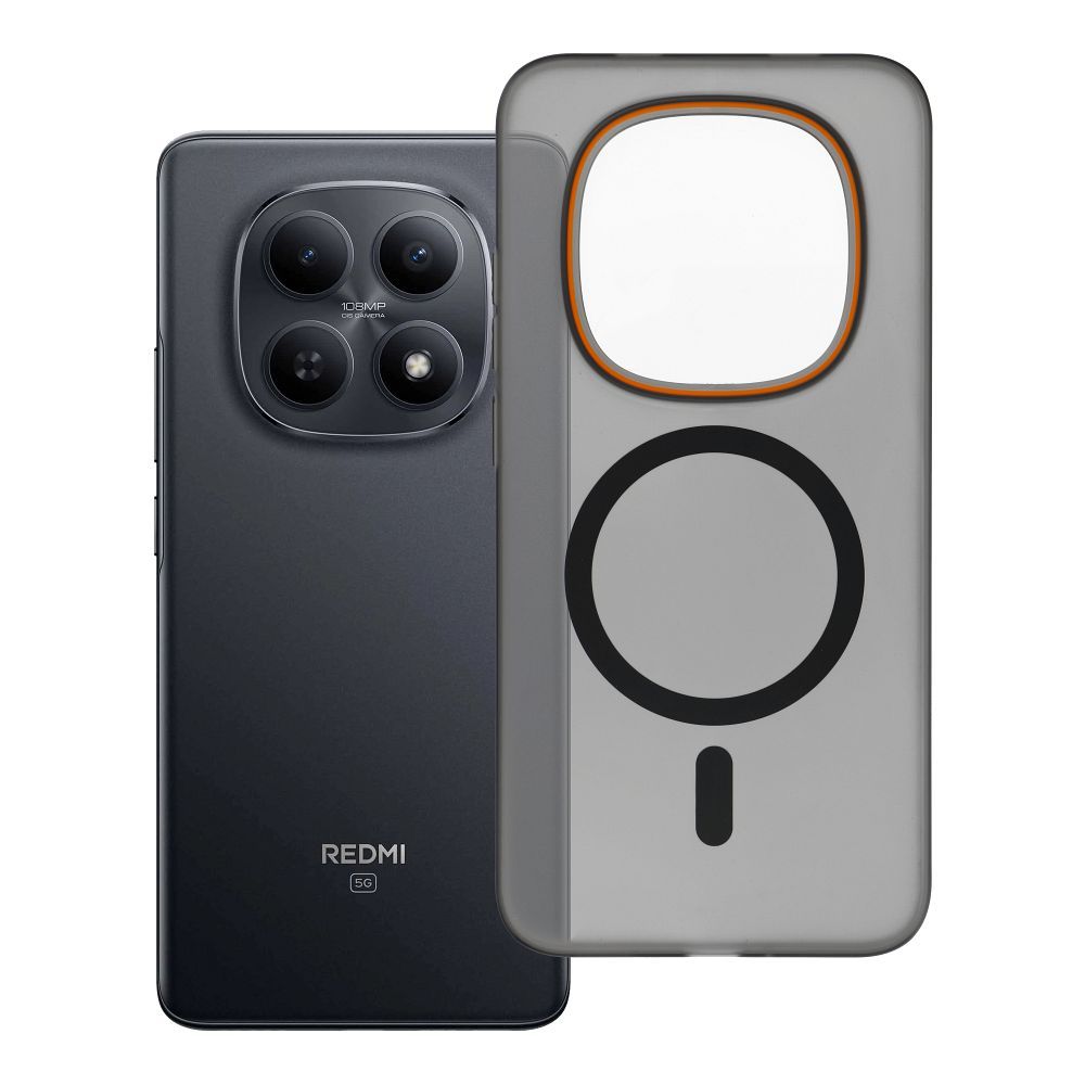Husa Go Portocaliu pentru Xiaomi Redmi Note 15 PRO 5G Compatible cu Magsafe Negru